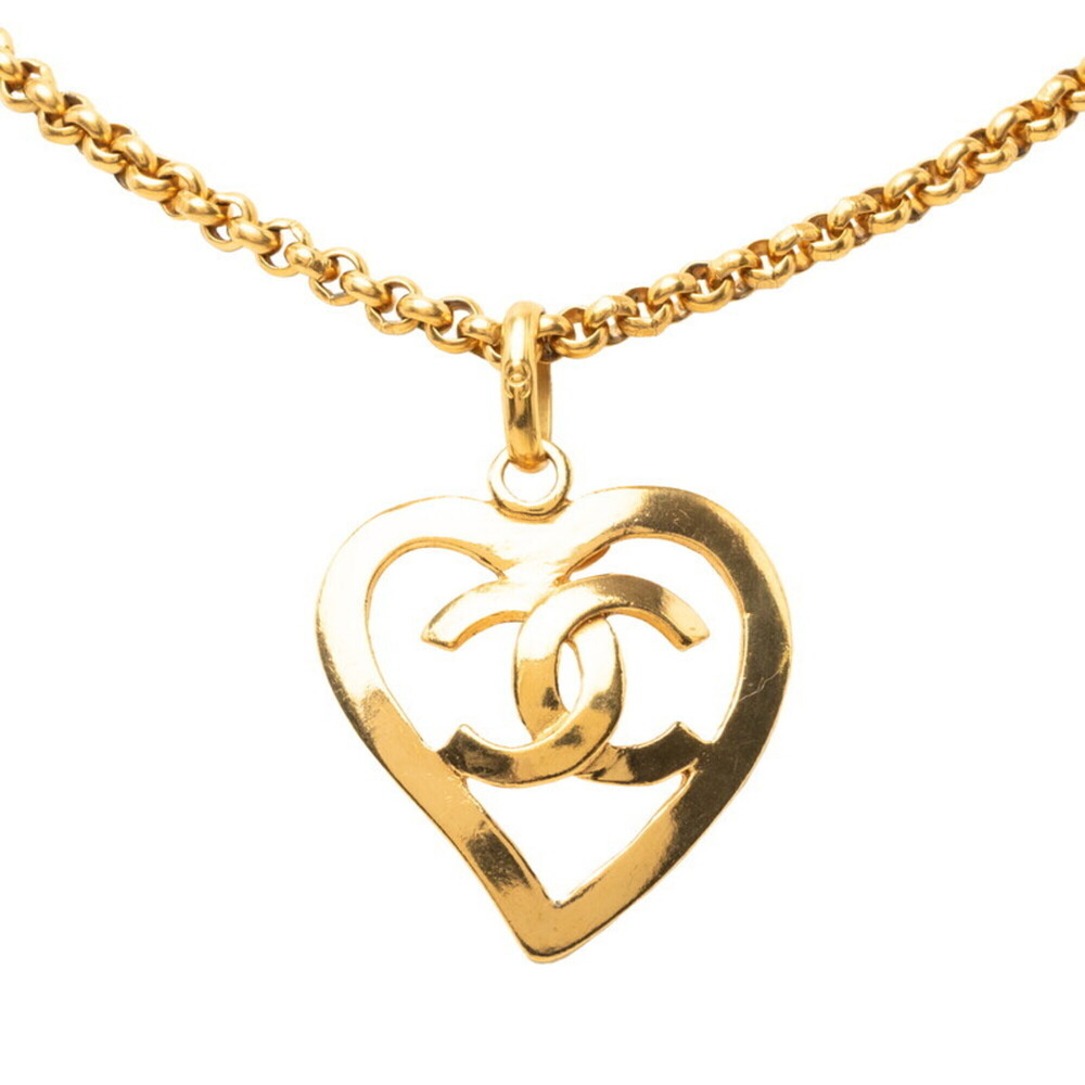 CHANEL Vintage Gold Logo Necklace